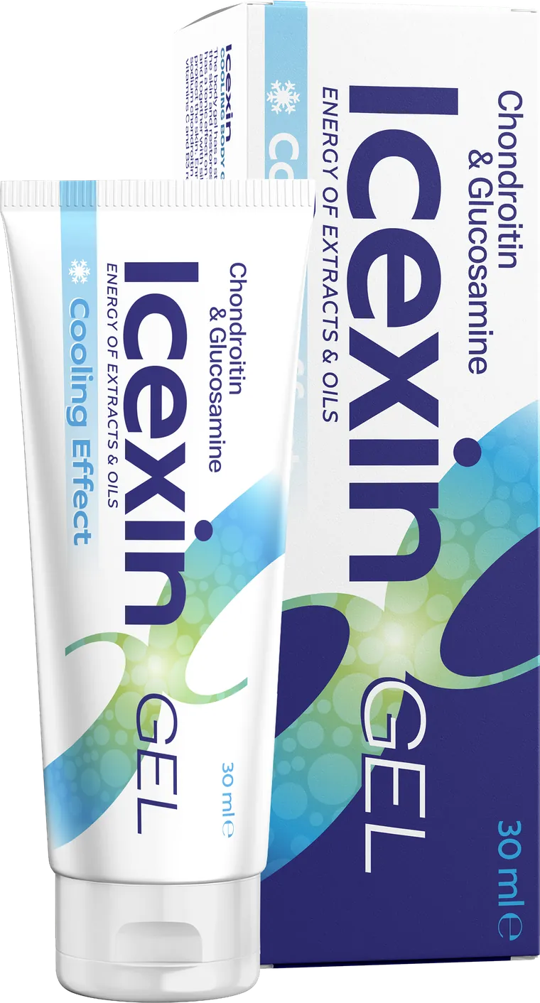Chondroitin & Glucosamine Icexin Gel, tubo y estuche de 30 ml